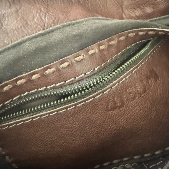 49 Square Miles Brown Distressed Leather Tote Bag - Picture 4 of 10